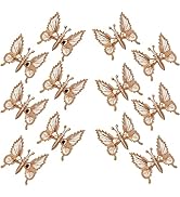 Sajoo 12 Pcs 3D Moving Butterfly Hair Clips Fluttering Butterfly Clips Cute Metal Butterfly Clips...