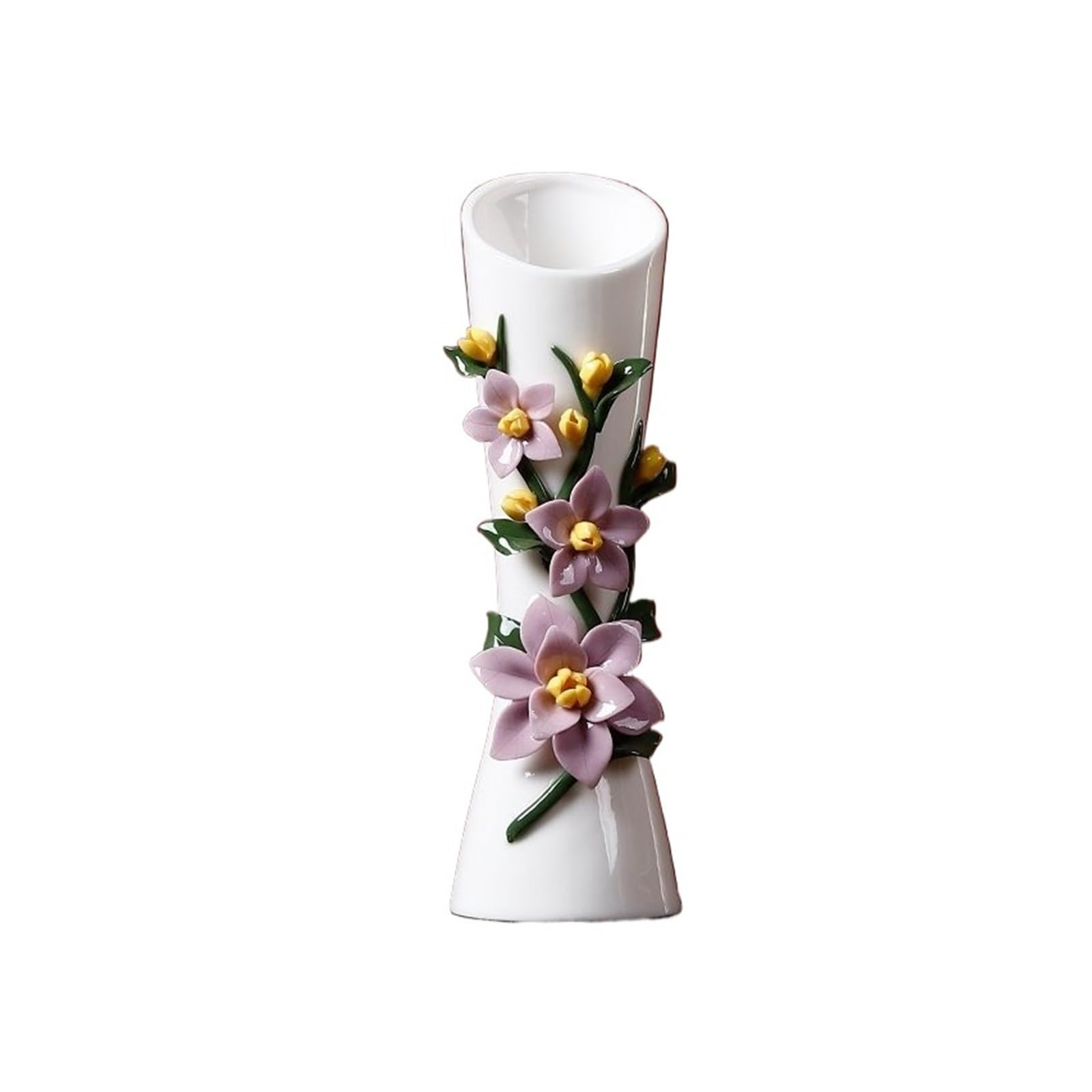 Mini Vase Creative 3D Three-dimensional Relief Floral Vase Handicraft Ornaments Home Hydroponic Decoration Modern(20.5cm)