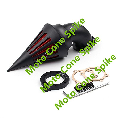 Filtre d'admission d'air moto cône spike kit alu CNC pour carburateur Harley S&S