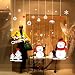 Christmas Window Stickers Wall Sticker,Ikevan 75x75cm Christmas Shop Home Window Christmas Snow Ball Removable Wall Stickers Decal Decor White&Red