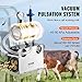VEVOR Electric Cow Milking Machine, 6.6 Gal / 25 L 304 Stainless Steel Bucket, Automatic Pulsation Vacuum Milker, Portable Milker with Food-Grade Silicone Cups and Tubes, Adjustable Pressure