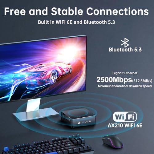 Image of Thdeukoty Mini PC i9-12900H 14C /20T, 64G DDR5 RAM 2T SSD, Mini Desktop Computer Windows 11 Pro (TPM2.0), DP /HDMI /Type-C Triple Display, WiFi 6E Bluetooth5.3 for Home /Business