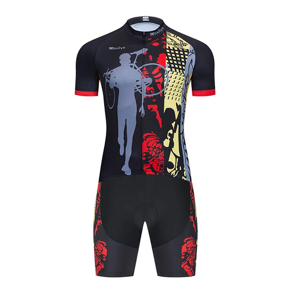 Ciclismo Maillot Hombres Verano Maillot MTB + Culotte Pantalones Cortos Bodies Ciclismo Ropa Maillot para Deportes al Aire Libre Ciclo Bicicleta