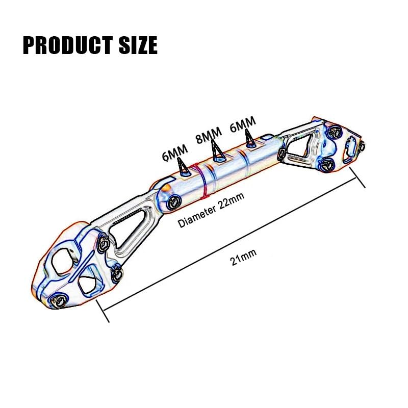 Barra de equilibrio de aluminio anodizado oro de alta resistencia para Honda PCX 3