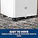 GE 6,100 BTU Portable Air Conditioner with Dehumidifier and Remote Control, Perfect for Bedroom or Living Room, Easy Install Kit Included, White