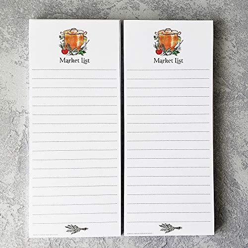 Bloc-notes magnétique en cuivre pour réfrigérateur indispensable lot de 2
