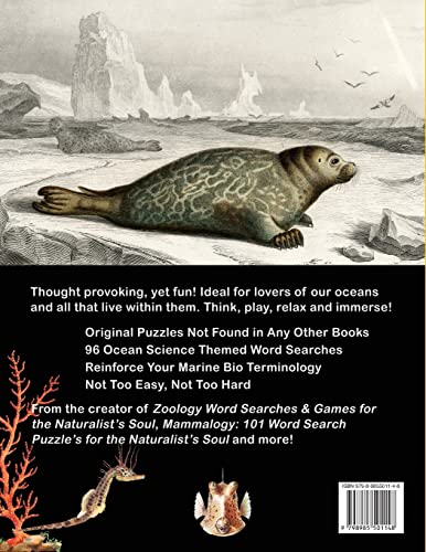 Marine Biology: 96 Word Search Puzzles for the Ocean Lover's Soul. Fun and Thought Provoking Word Searches for Nature and Animal Addicts. (The Life Science Word Game Collection) - Image 2