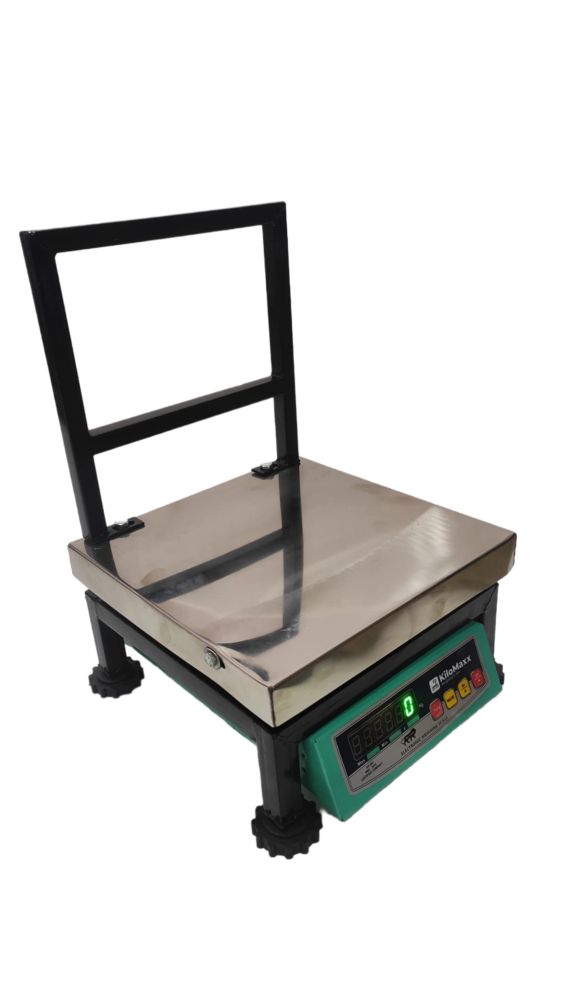 KiloMaxx KM-06, 100Kg Electronic Weighing Machine/Weighing Scale With Double Ultra Bright Green Display For Shop Industrial Uses Factories Corn (12 * 12 inches, Steel) (B0BSS4C1LK) Amazon Price History, Amazon Price Tracker