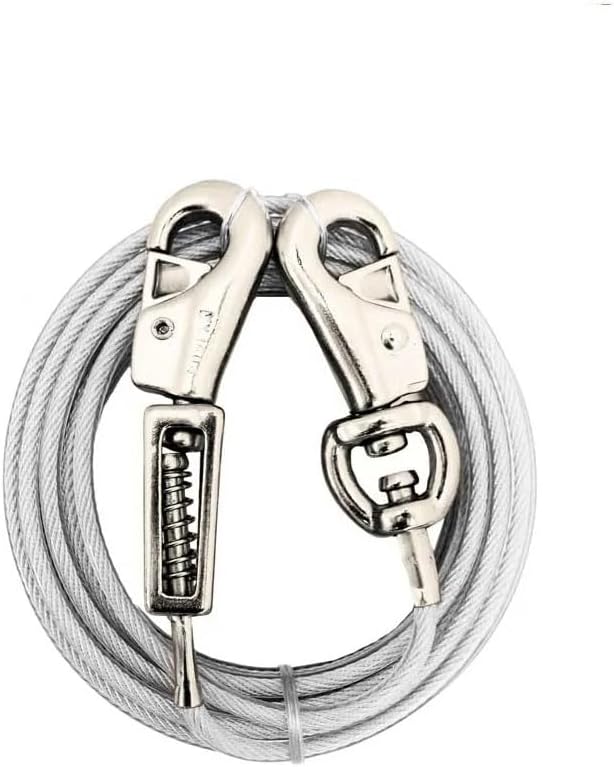 Dog Tie Out Premium XXL Tough Strong Heavy Duty Super Beast Cable Choose Length (20 Ft)