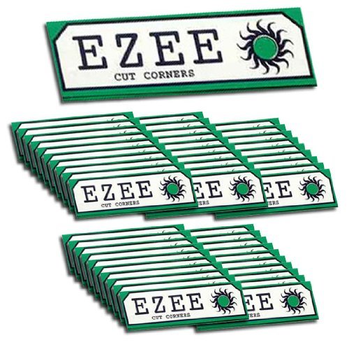 100 x BOOKS 2500 SHEETS MEDIUM GREEN STANDARD EZEE RIZLA ROLLING CIGARETTE PAPER