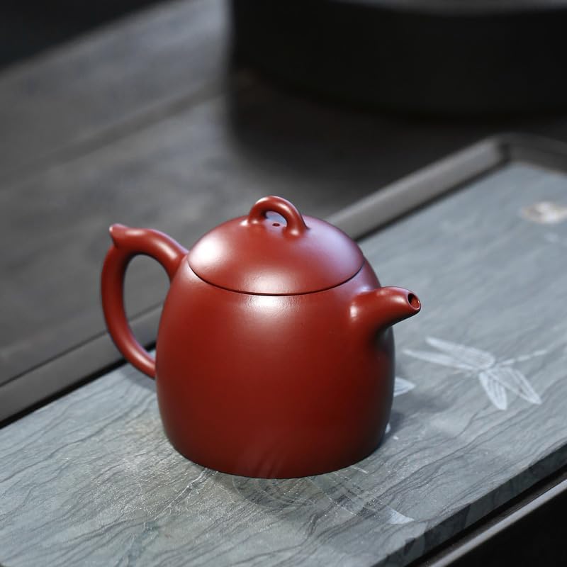 Ceramic Pot Chinese Purple Clay Multifunctional Teapot Household Hand-carved Teapot Tea Ceremony Supplies Coffee Pot Loose Leaf Tea Steeper Chinese Teapot Red 2