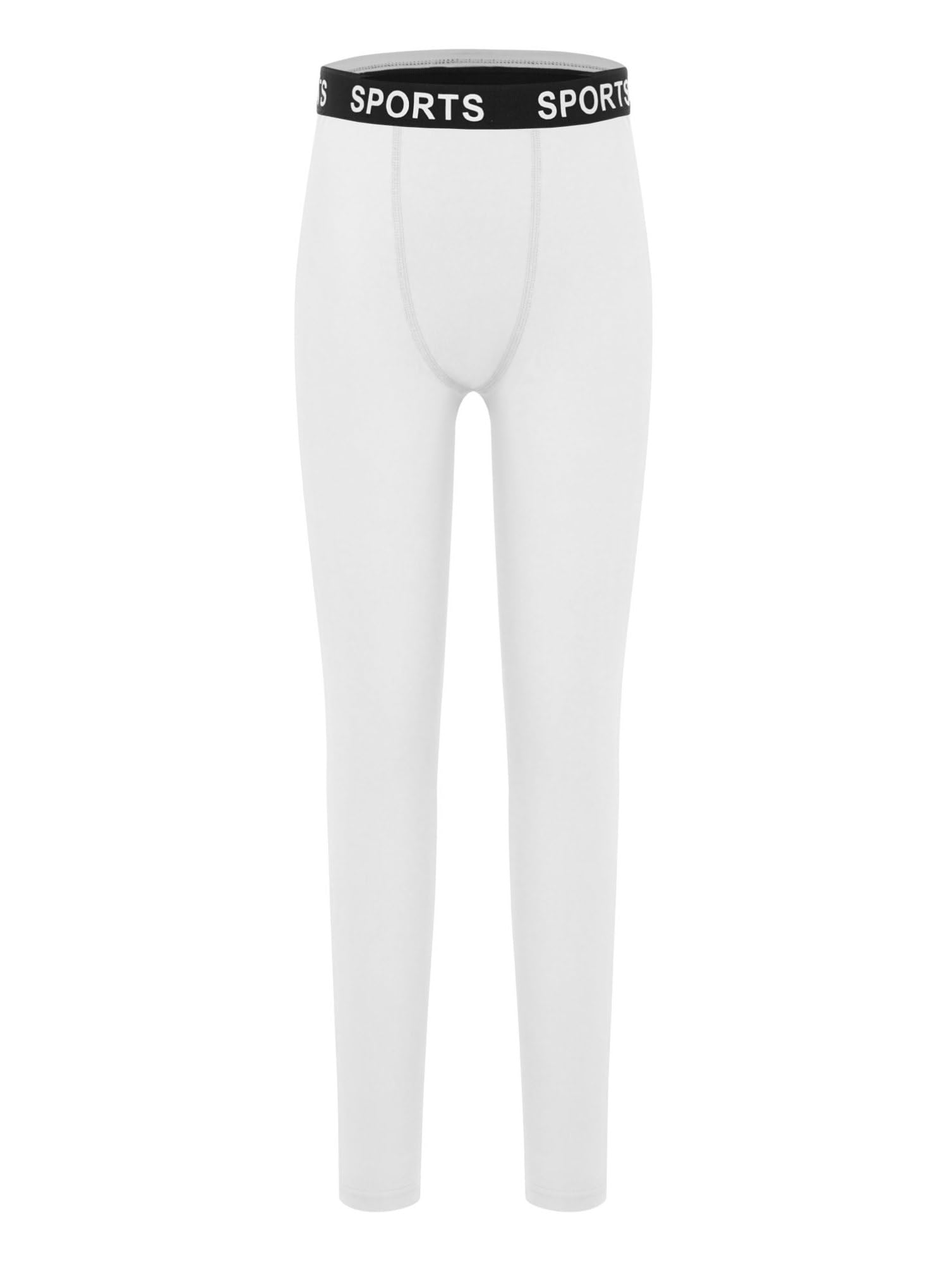 inhzoy Calzamaglia da Corsa Running Jogging Bambino e Ragazzo Fitness Leggings Sportivi da Allenamento a Vita Alta Pantaloni Compression Calcio Basket Sportswear