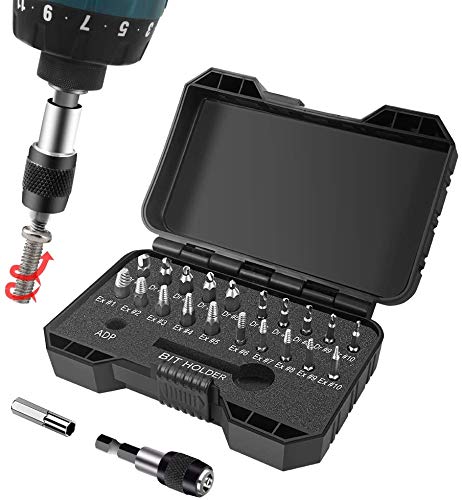 Preisvergleich Produktbild Cohotek Schraubenausdreher Set 22pcs, Beschädigte Schraubenentferner Set Magnetischer Verlängerungsbithalter und Adapter für Beschädigte Schrauben 2-12mm, 64-65HRC