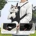 Pet Carrier Backpack, Adjustable Pet Front Carriers for Small Medium Dogs Cats 5-18 Lbs, Legs Out, Dog Cat Carrier Backpack for Hiking,Camping,Traveling,Cycling (Black,Large（Fit:10-18lb）)