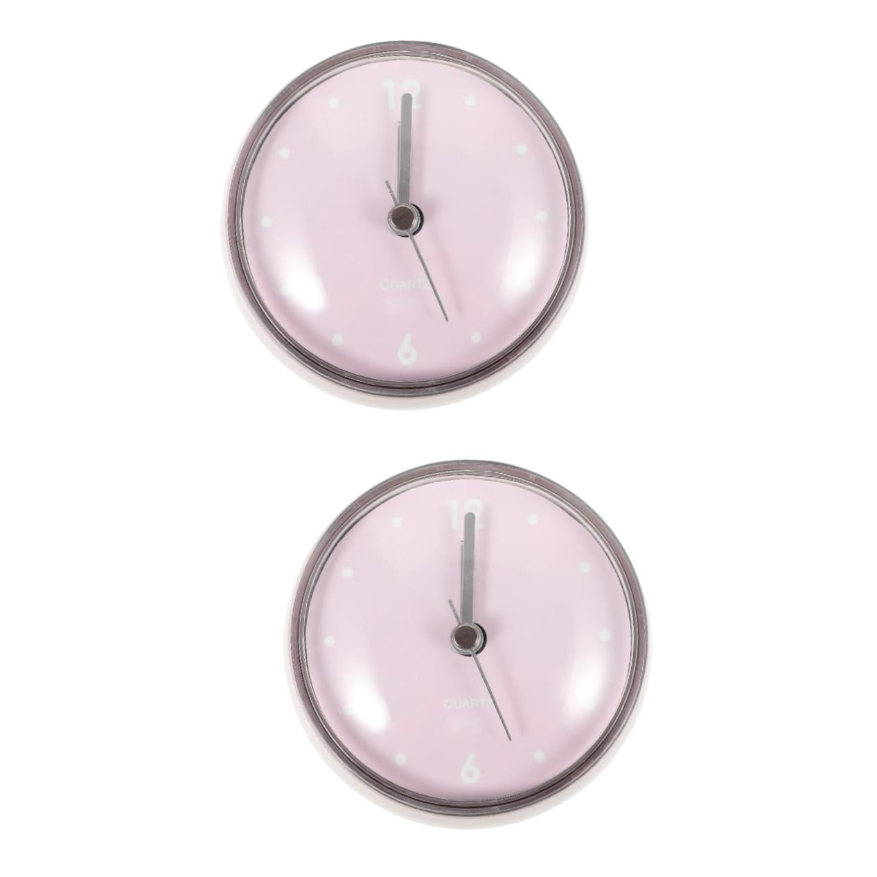 CORHAD 2pcs Mini Bathroom Clock with Cup Battery Operated Decorative Wall Clock for Bathroom Office Kitchen Living Room Simple Design Easy Installation Versatile Use