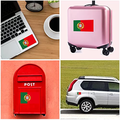 Image of QQSD Portugal Flag Sticker Portuguese Decal in Multiple Sizes, 3 Pack, 11.7 x 8.3 Inches