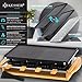 KESSER® Raclette-Grill mit Naturgrillstein, Grillplatte Tischgrill für 8 Personen, Elektrogrill Raclette Grill antihaftbeschichteter Grillplatte, 8 Pfannen und Holzspatel 1200W