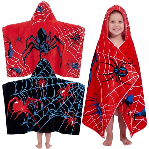 Peryiter 2 Pcs Spider Beach Towel Quick Dry Towels Swimming Bath Shower Pool Travel Trips Vacations Absorbent Soft Beach Blanket(Bright Spider 50 x 30 Inches)