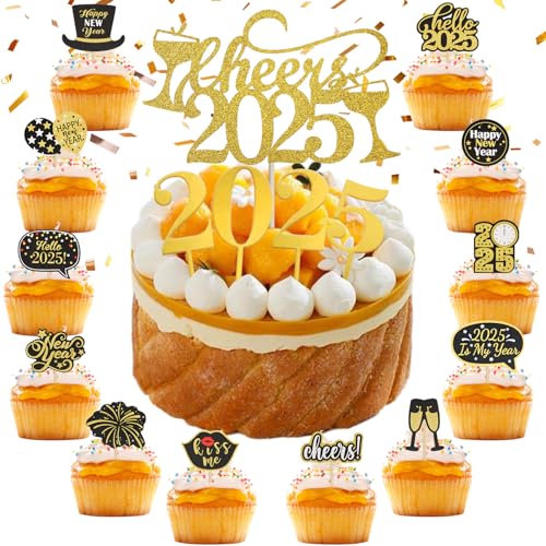 Yesmoyhe Happy New Year Cupcake Toppers Yesmoyhe Happy New Year Cupcake Toppers