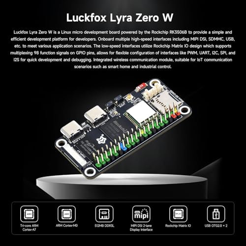 Carte de développement Linux RK3506B Luck-Fox Lyra Zero W Arm Cortex-A7 microcontrôleur