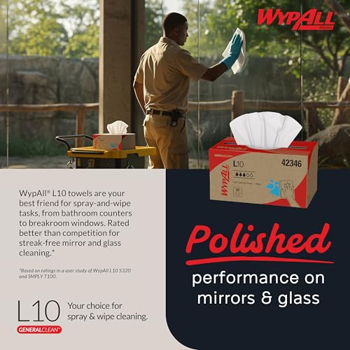 Image of WypAll GeneralClean L10 Light Cleaning Towels, 24 x 250 Sheets (42346)