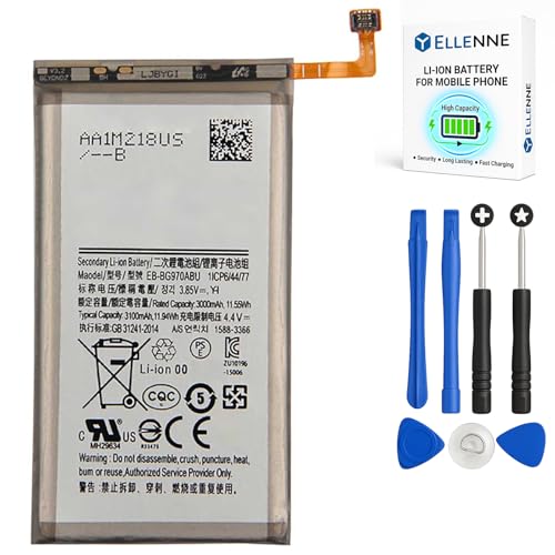 ELLENNE - Batería para Samsung S10E SM-G970F EB-BG970ABU de 3100 mAh con kit de destornilladores incluido