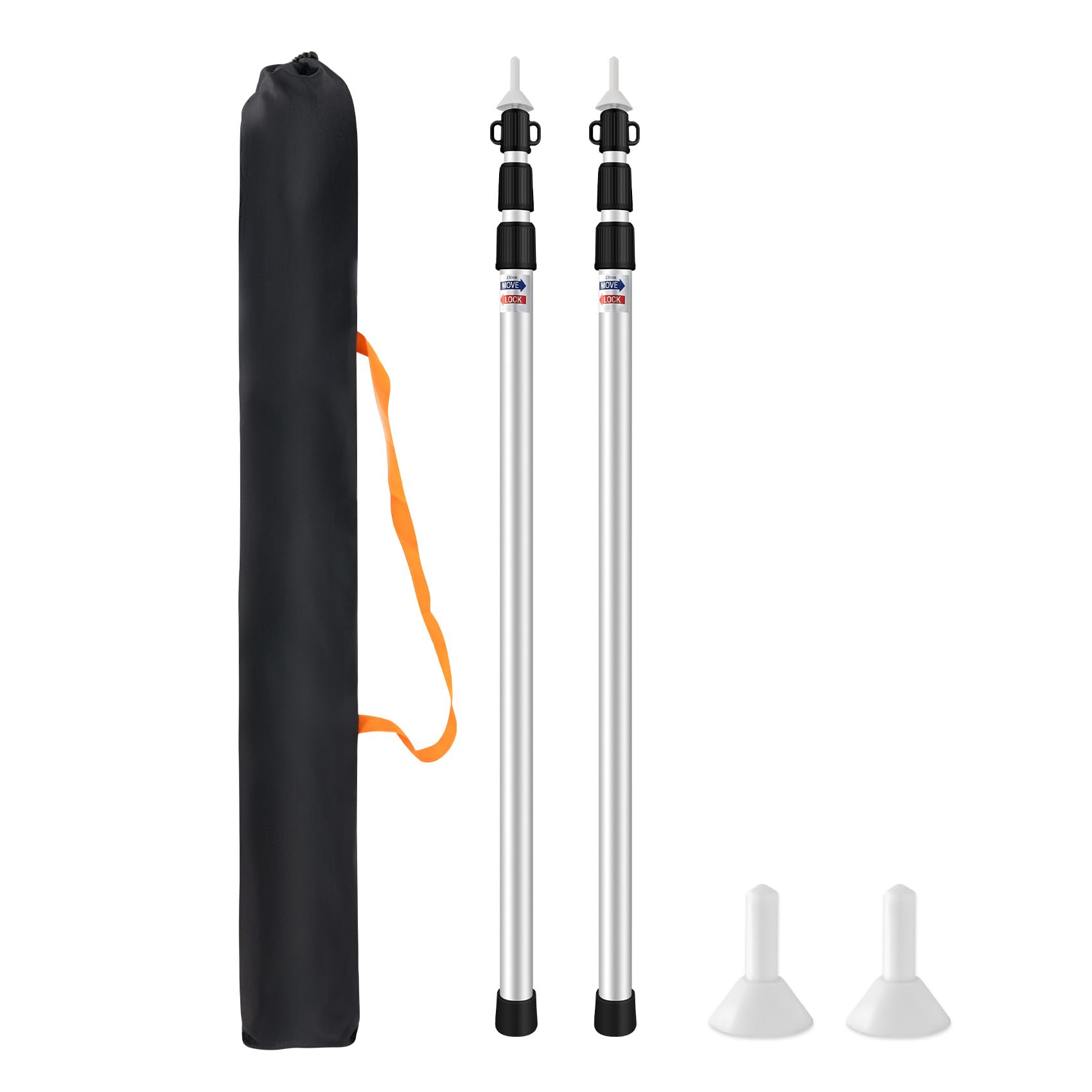 zeltstangen teleskop aus Aluminium, Verstellbare Zeltstange für Tarps Marke:Bauer VEVOR Portable Toilet Kit, _label_On Sale