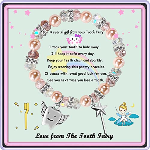 Tooth Fairy Bracelet - First Lost Tooth Gift For Little Girls, Daughter, Niece, Granddaughter, Goddaughter