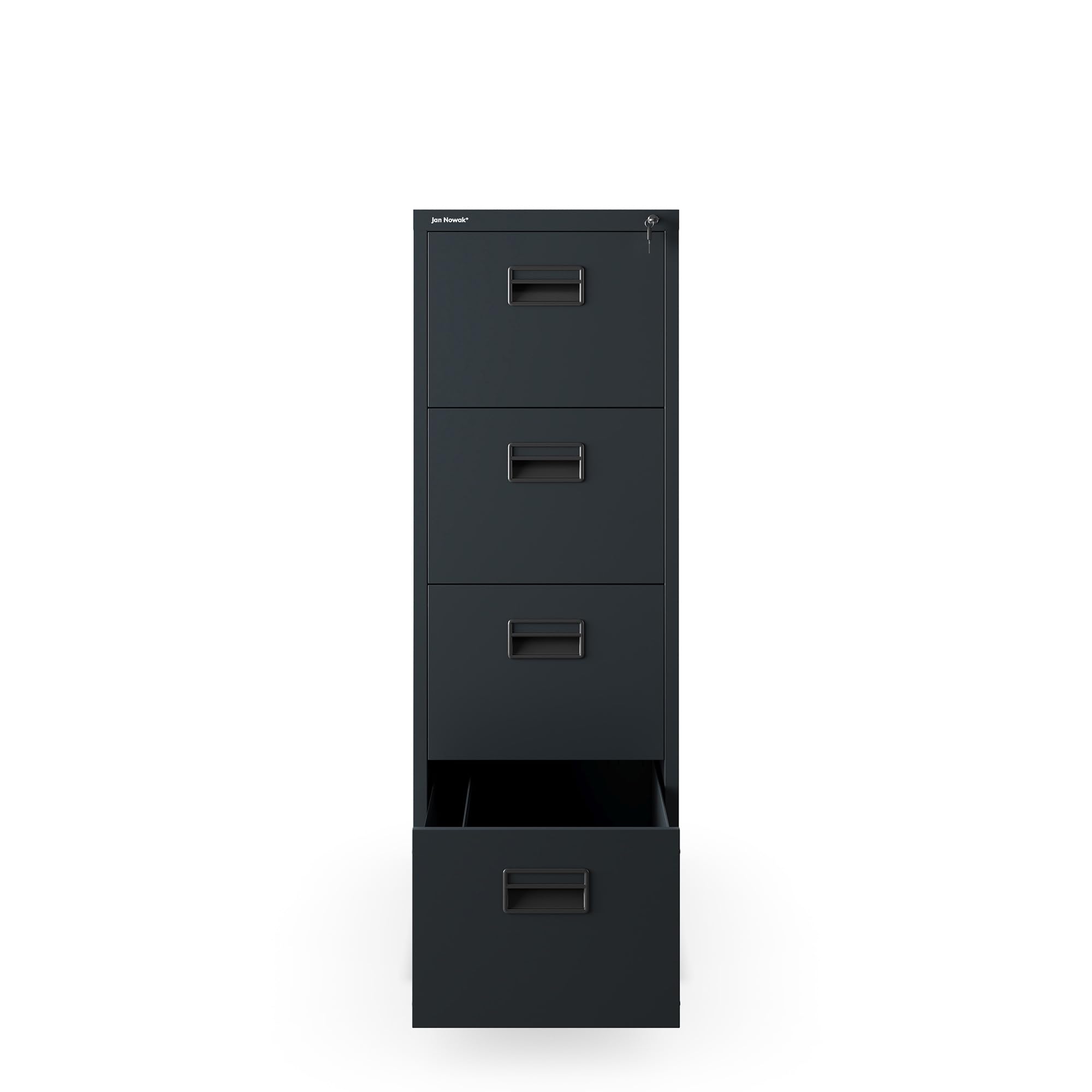 Jan Nowak Armoire pour Dossiers Suspendus Métallique avec 5 Tiroirs Revêtement en Poudre Tôle d'acier Anthracite