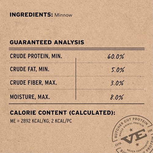 Image of Vital Essentials Freeze Dried Minnows Cat Treats | Single Ingredient | Premium Quality | Grain Free, Healthy Treats for Cats, 1.5 oz Bag