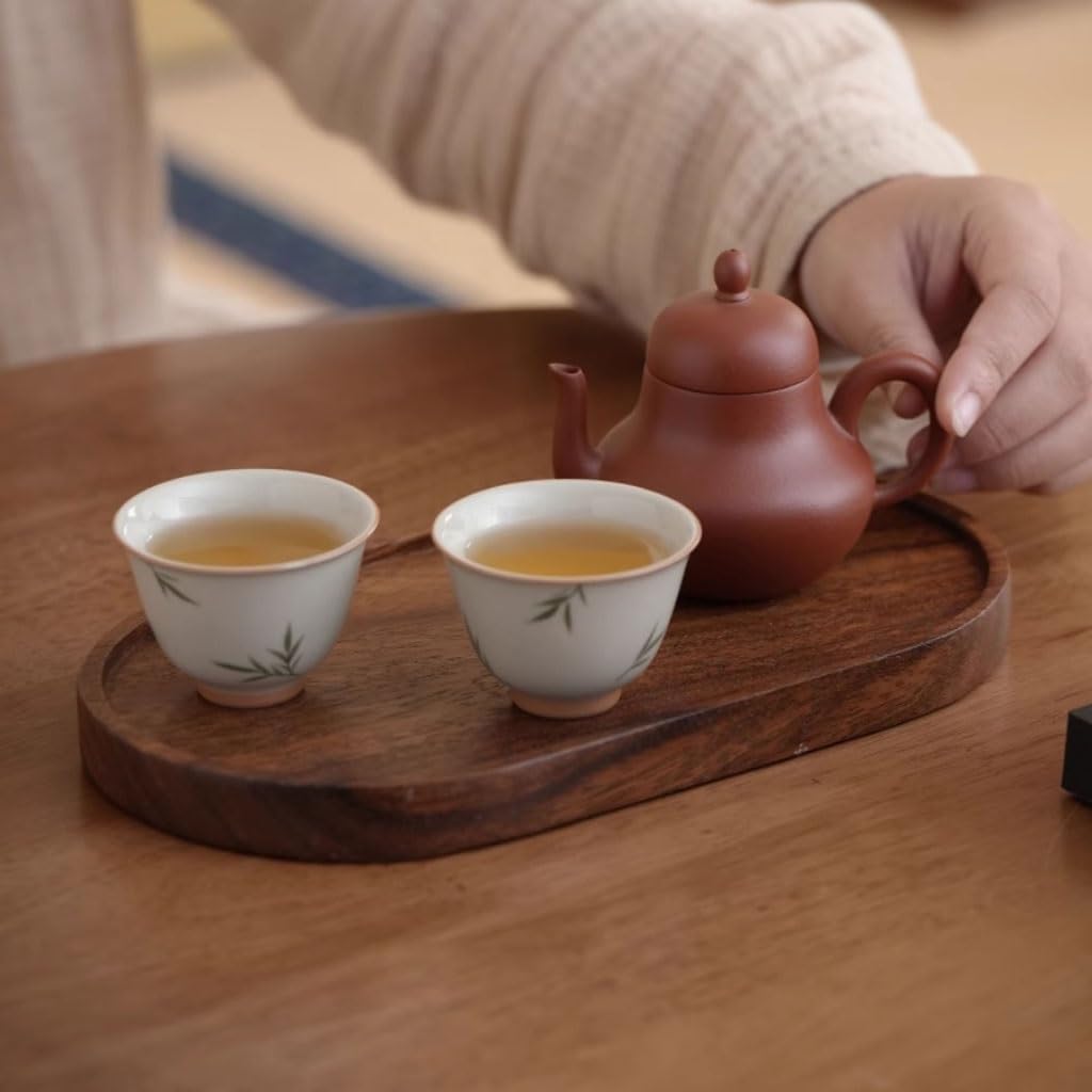 Bandeja de Madera Maciza para Servir - Bandeja pequeña de Burbujas para Mesa de té y Escritorio de la Sala café y refrigerios - Decoración Elegante para el hogar y Elemento es