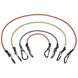 KEEPER 06300 12-Piece Carabiner Bungee Cord Assortment, 18', 24', 36', and 48'