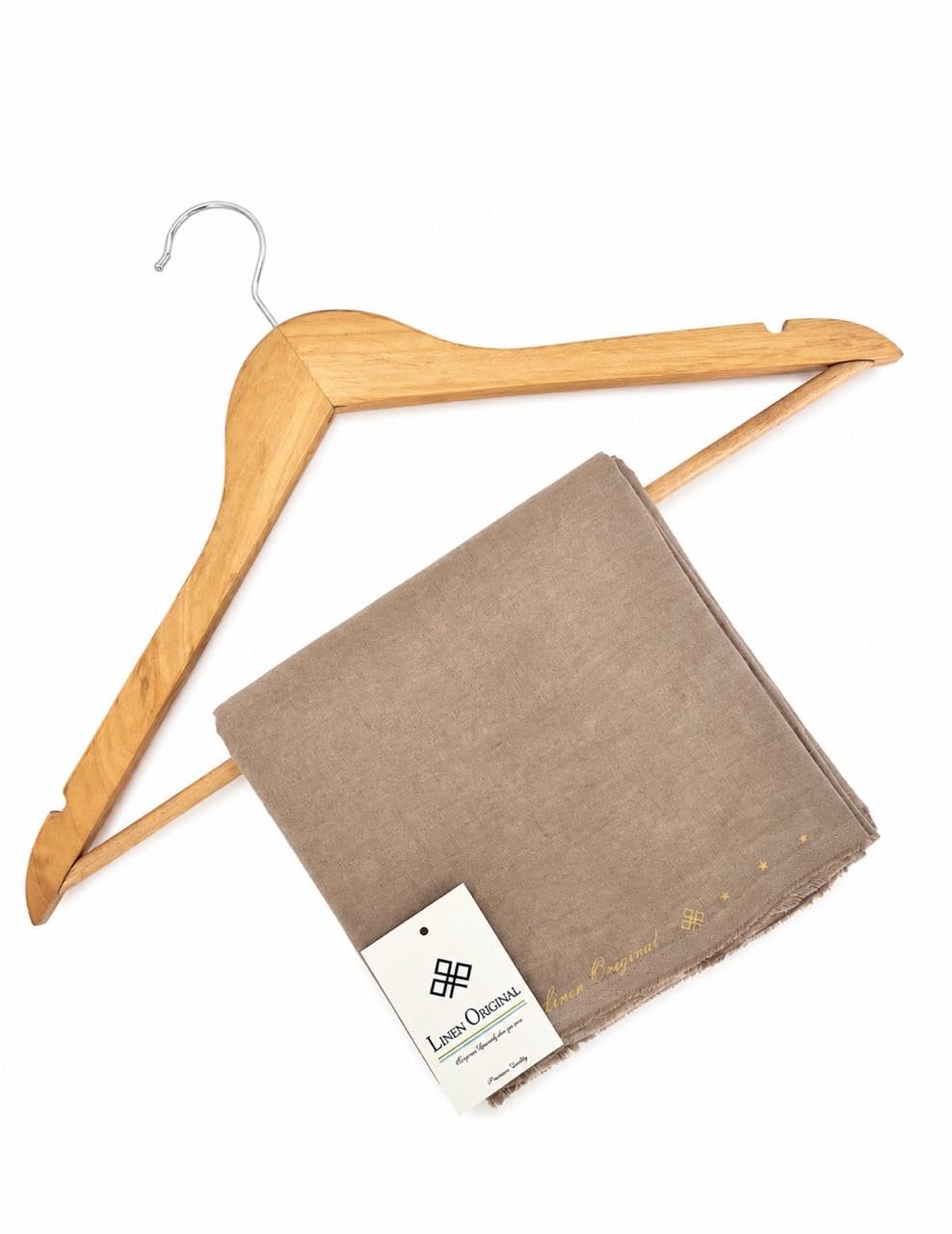 Linen Original - 100% Linen Fabric for Shirting and Kurti - 1.6 Meter - 44 LEA (Quantity - 1) (Light Brown, XXL)-image-26