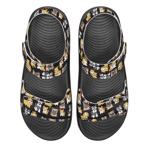 Boys Girls Double Hook and Loop Sandals Soft Non-Slip Sandal School Playground Beach Swimming Pool Sandals Size Toddler 5 - Little Kid 32