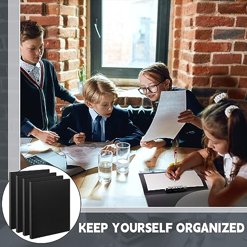 Teling Pacote com 8 fichários sem perfuração, pasta sem anel com clipe de metal e capas de poliéster