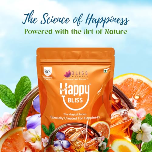 Image of Bliss Welness Happy Bliss : Happiness, Anxiety & Stress Relief Supplement | Natural Support for Calm, Mood, Anti Nervousness & Happy Hormones | Supports Balance of Cortisol, Dopamine, Endorphin, Serotonin & Oxytocin | Magnesium, KSM 66 Ashwagandha : 30 Servings