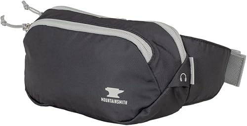 Vista 7 de Mountainsmith Vibe Lumbar Pack - 1.5L Crossbody Fanny Pack for Hiking, Commuting, & Travel - Black Forge