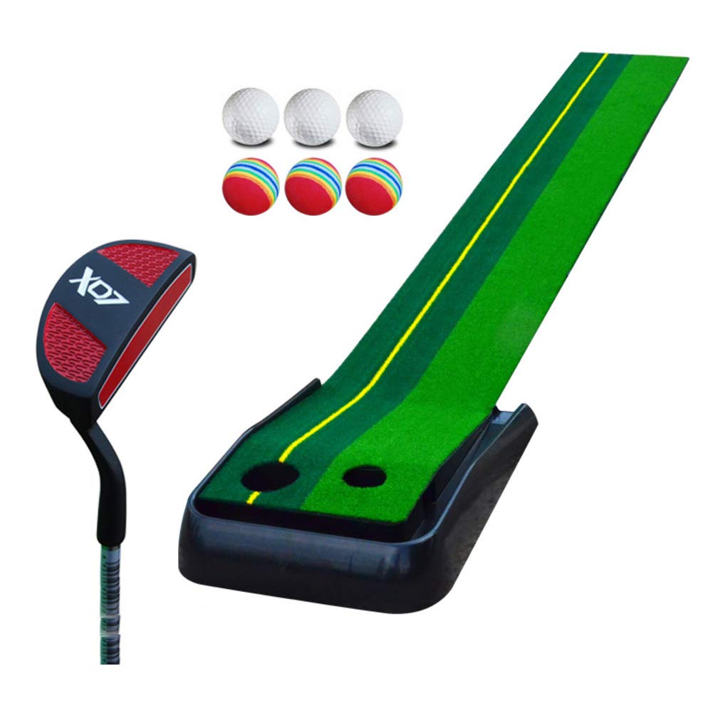 Green de golf portable avec putter pour perfectionner votre swing à la maison