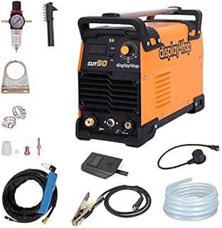 Display4top CUT-50 Plasma Cutter, Dual Voltage 110/220V Plasma Cutting Machine, Compact DC Inverter Metal Plasma Cutter
