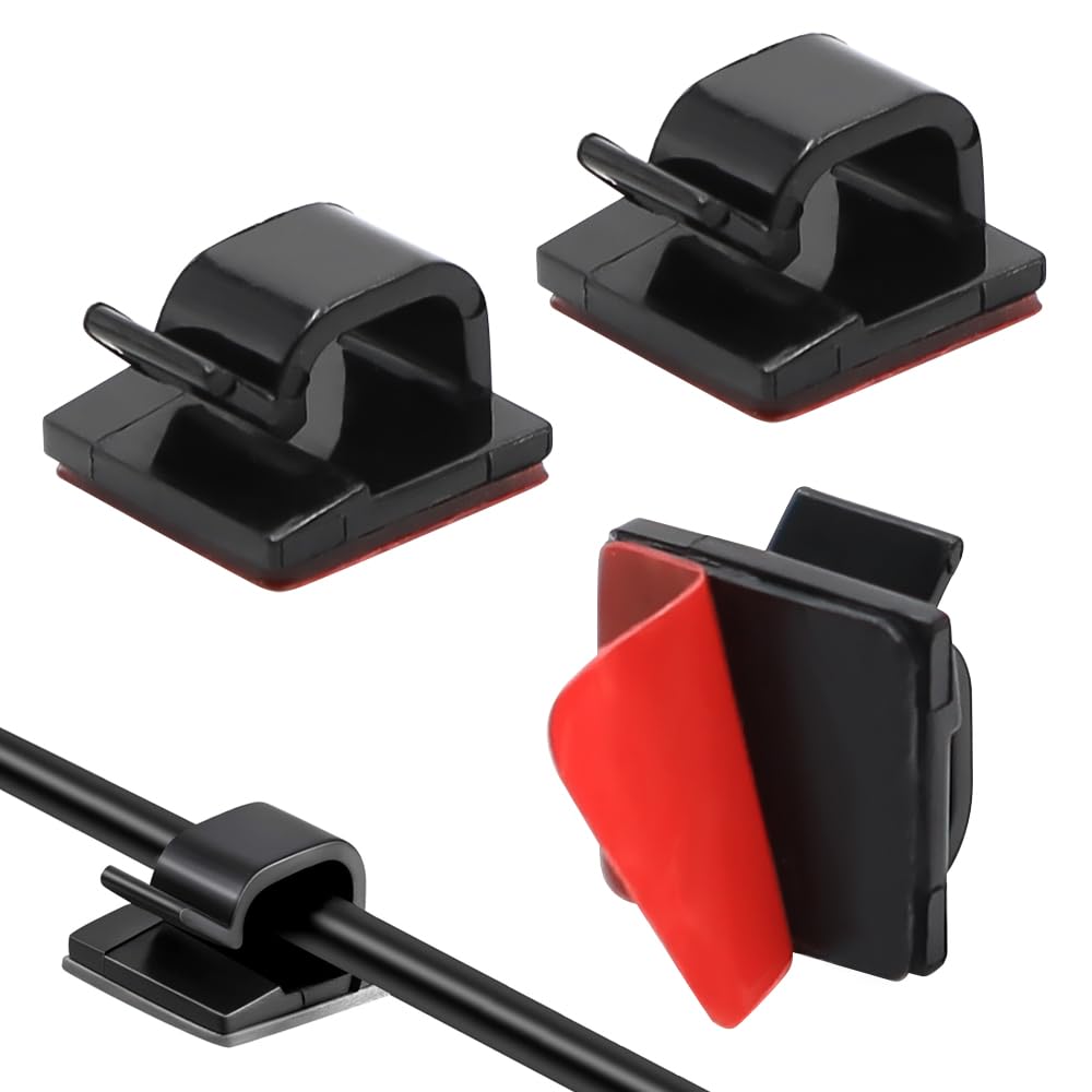 MERRYHAPY 30 Pièces Lot De Clips Câbles Auto-adhésifs