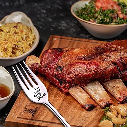 Zbbfscsb I Love You Most Funny Engraved Forks With Gift Box, Wedding Dessert Forks Anniversary Family Party Birthday Christmas Gifts, Anniversary Wedding Gift For Wife Husband, Gift For His Her #TOP3