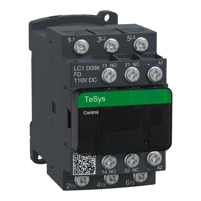 Contacteur tripolaire de haute précision LC1D096FD TeSys d avec bobine 110V CC à cosse à anneau