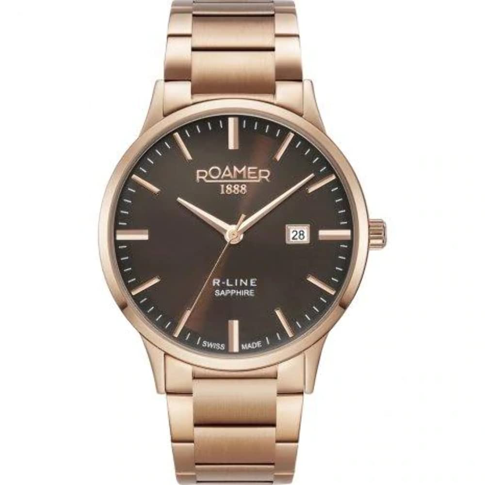 Roamer R-Line Classic Analog Brown Dial Mens Watch-718833 49 65 70 (B08JVJ7GQR) Amazon Price History, Amazon Price Tracker