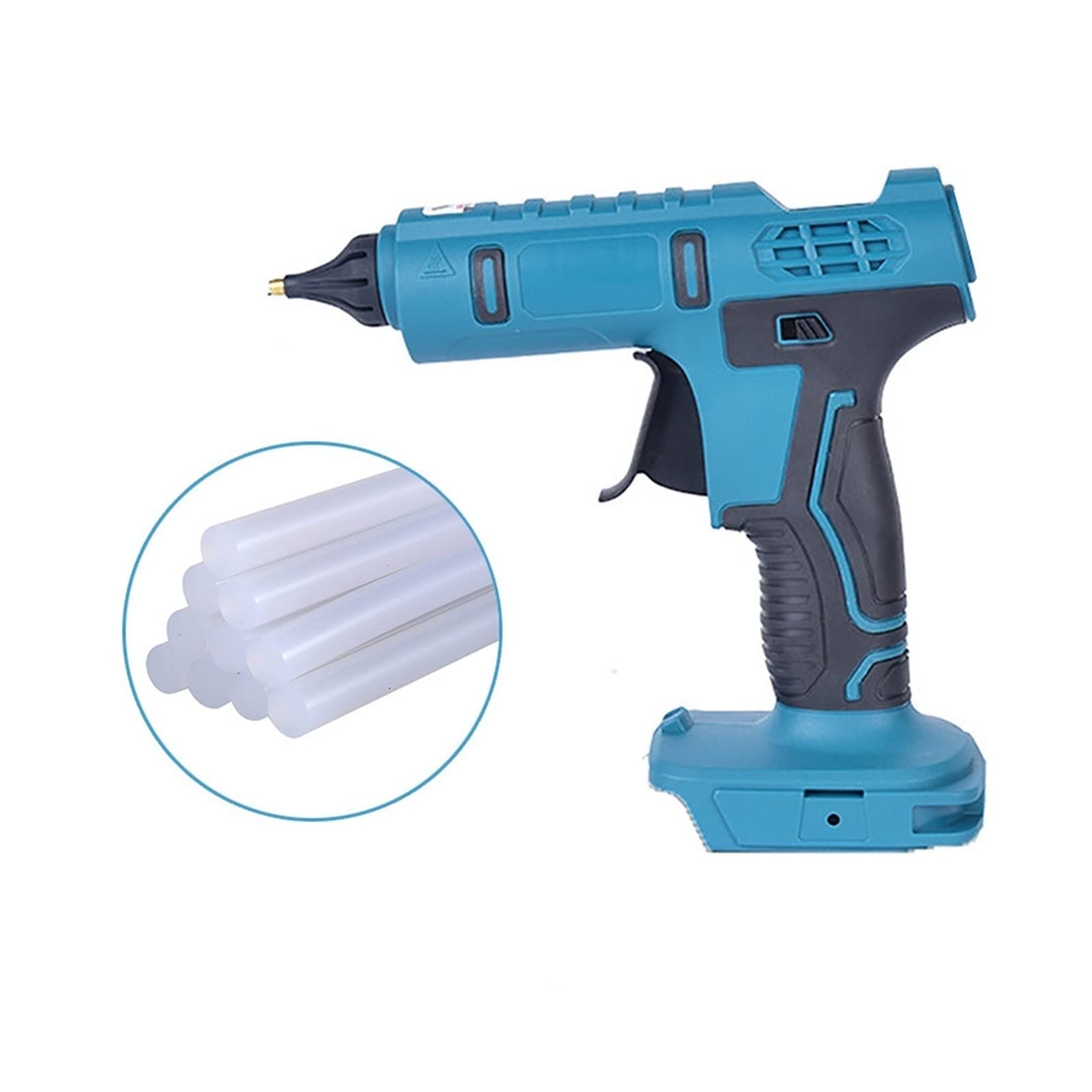 Pistola for colla a caldo con bastoncini di da 11 mm Mini pistole industriali Temperatura calore Strumento riparazione termoelettrica for wireless Riscaldamento Rapido