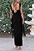 PRETTYGARDEN Women's Summer Long Formal Wedding Guest Dress Sleeveless Ruffle Cocktail Party Maxi Bodycon Dresses (Black,Medium)