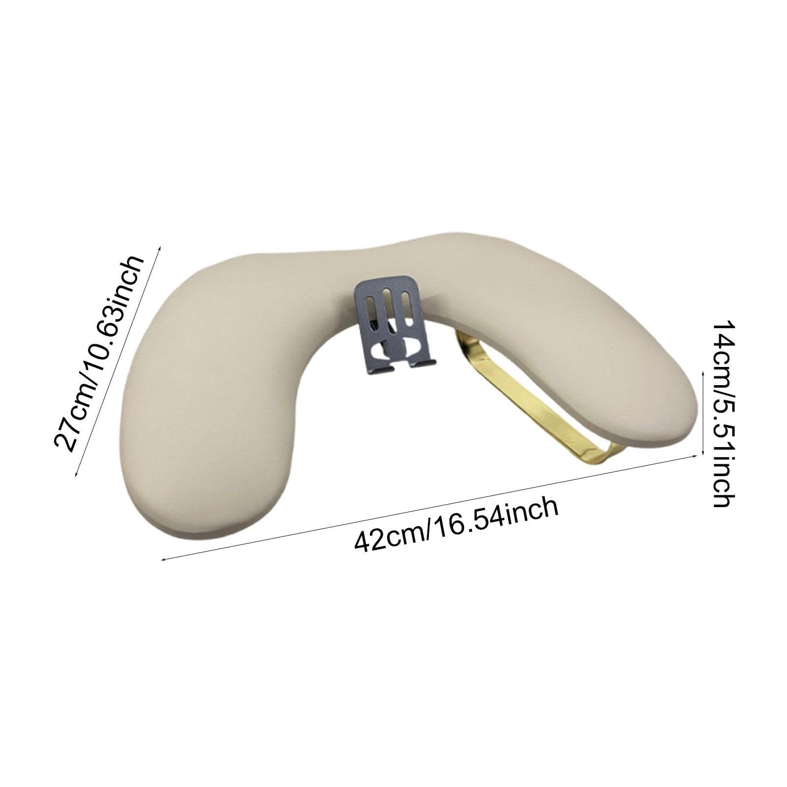 Almohada para Manicura Cojín Reposa Mano Soporte de Uñas Almohadilla con Porta Celular Fabricación Sólida Adecuada para Profesionales Hogar Salón, CafÉ