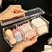 Sooyee Rectangle Cotton Ball and Swab Holder Organizer with Lid, Dustproof,Waterproof,Clear Acrylic 3 Compartment Cotton Pad Container for Cotton Swabs, Q-Tips, Make Up Pads, Cosmetics and More