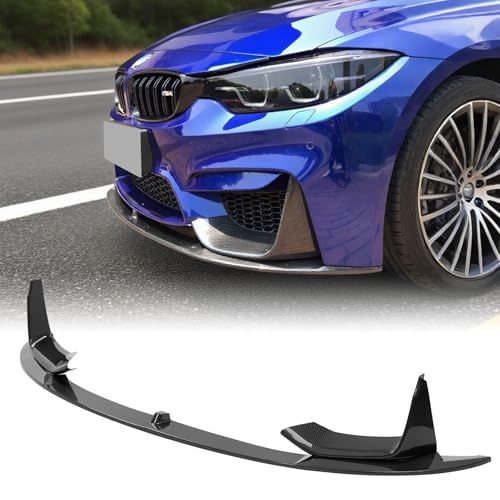 JTFF 4pcs Front Bumper Lip Splitter Spoiler Compatible with 2015-2020 BMW F80 M3 F82 M4 F83 M4 MP Style, Car Body kit Accessories Front Lip Splitter (Carbon Fiber)