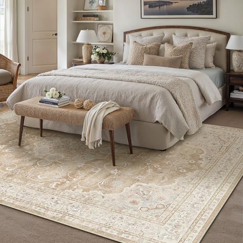 PureCozy Braun Teppich Wohnzimmer 160x230cm Waschbarer Wohnzimmerteppich – Ansicht 4
