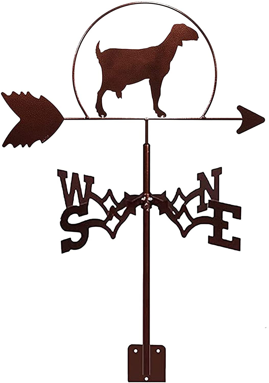 WIQUYBML wind vane Metal Weathervane for Garden Decoration Weather Wind Vane Direction Indicator with Animal Sculptures Gift Farm Yard Gazebo Decorations (C)